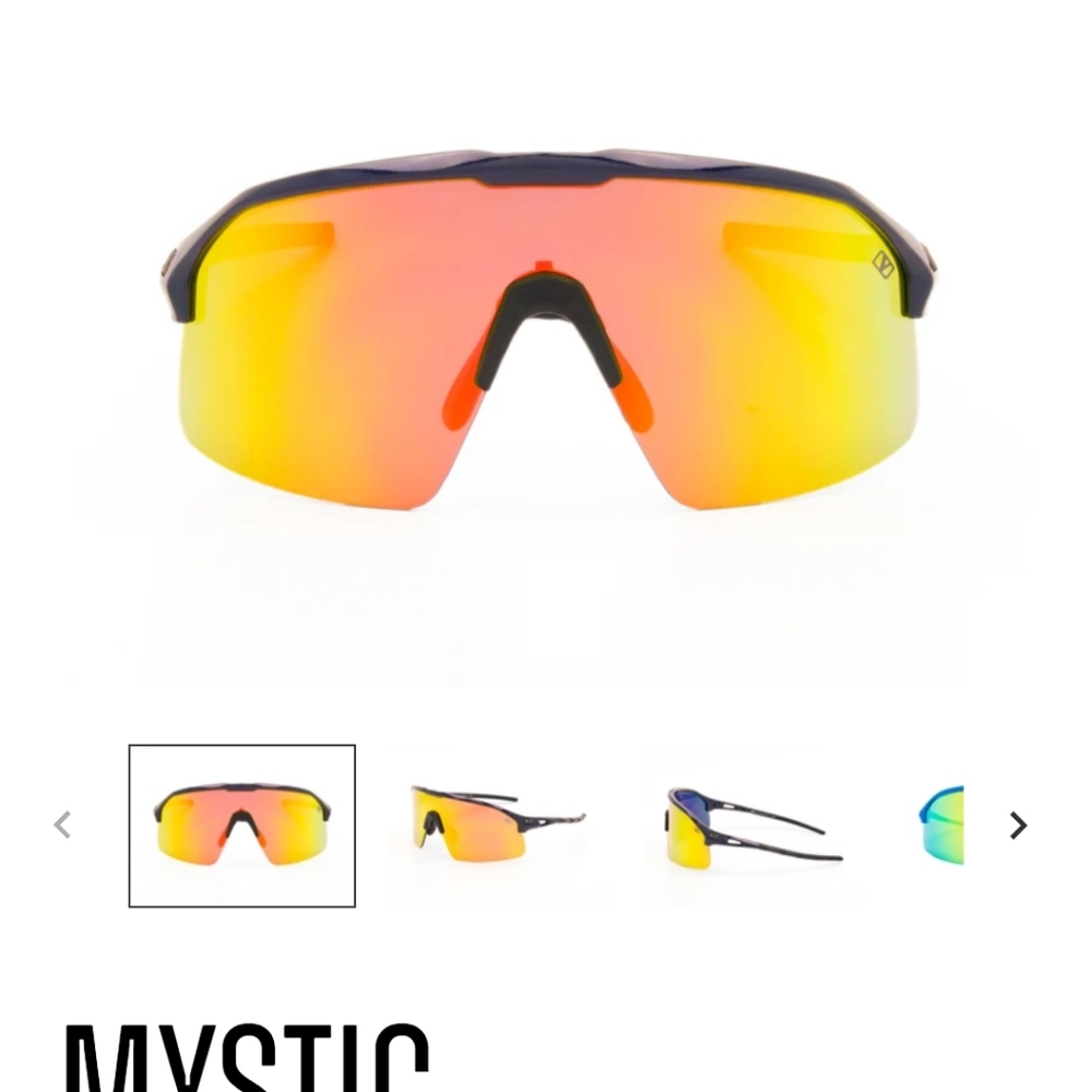 NWT Vigor Mystic Black and Orange / Yellow Sports Sunglasses - Picture 7 of 8